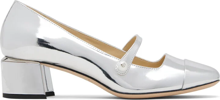 Jimmy Choo Silver Elisa 45 Heels