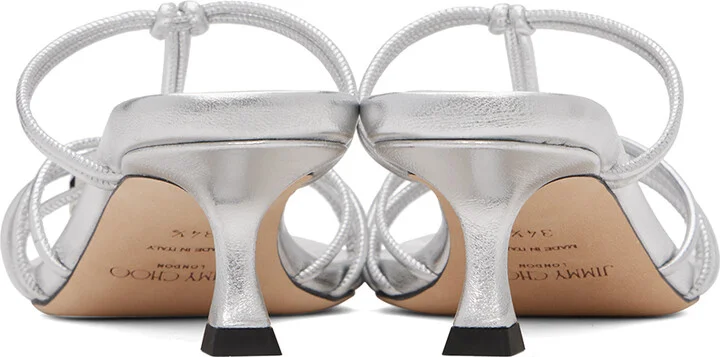 Jimmy Choo Silver Jemma 50 Mules - Image 2
