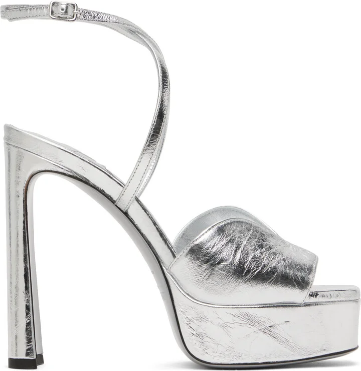 Jimmy Choo Silver Karli Platform 125 Heeled Sandals