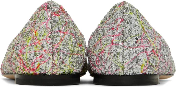 Jimmy Choo Silver Love Ballerina Flats - Image 2