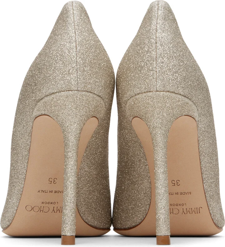 Jimmy Choo Silver Romy 100 Heels - Image 2