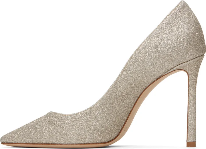 Jimmy Choo Silver Romy 100 Heels - Image 3