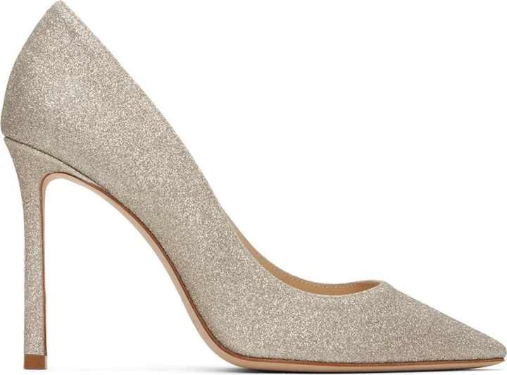 Jimmy Choo Silver Romy 100 Heels