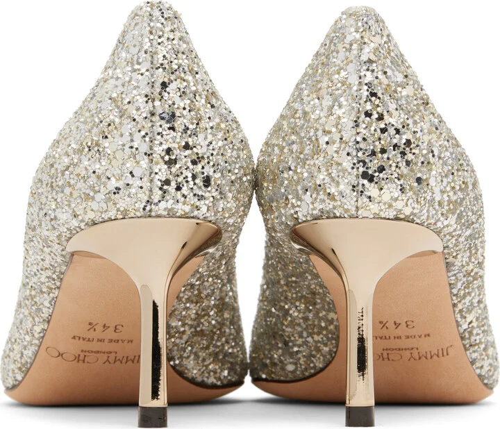 Jimmy Choo Silver Romy 60 Heels - Image 2