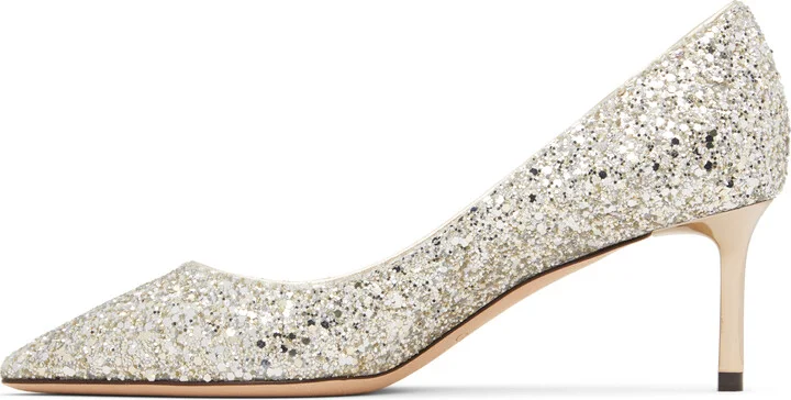 Jimmy Choo Silver Romy 60 Heels - Image 3