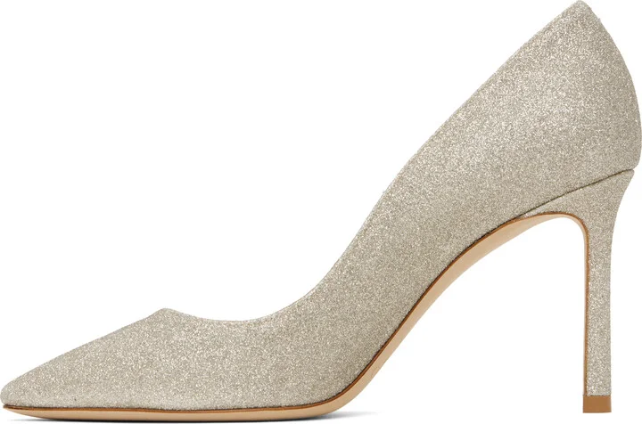 Jimmy Choo Silver Romy 85 Heels - Image 3