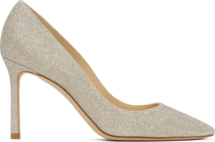 Jimmy Choo Silver Romy 85 Heels