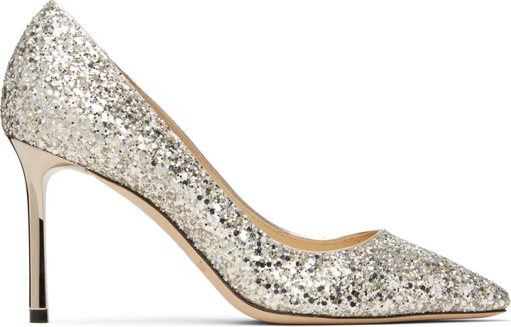 Jimmy Choo Silver Romy 85 Heels