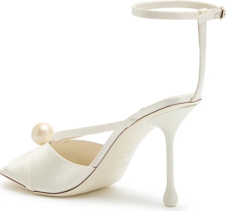 Jimmy Choo Siva 95 Embellished Satin Sandals - Image 2