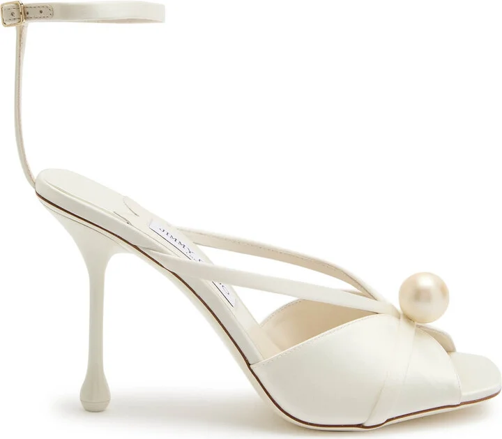 Jimmy Choo Siva 95 Embellished Satin Sandals