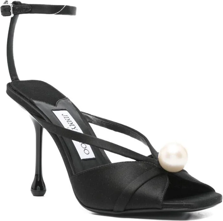 Jimmy Choo Siva 95 Satin Sandals - Image 2