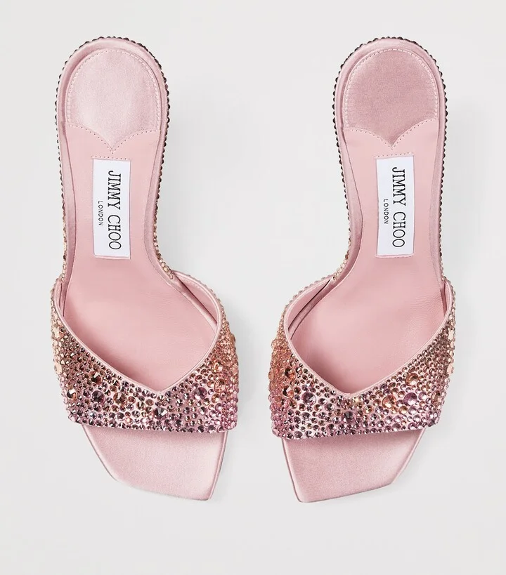 Jimmy Choo Skye 70 Leather Embellished Mules - Image 2