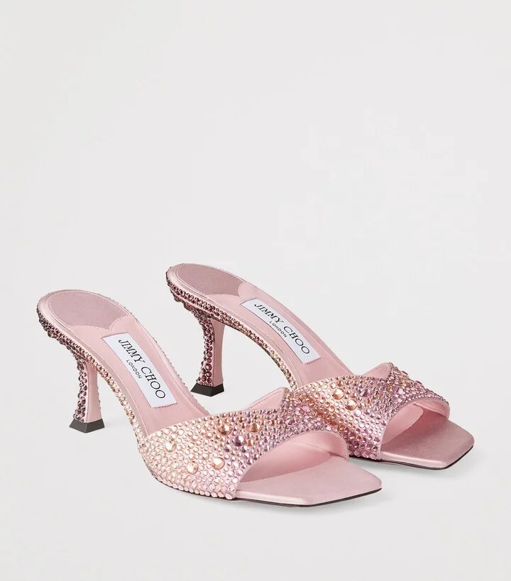 Jimmy Choo Skye 70 Leather Embellished Mules - Image 4
