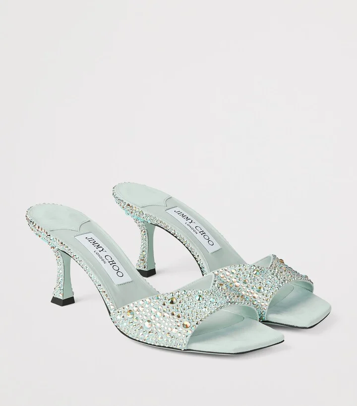 Jimmy Choo Skye 70 Leather Embellished Mules - Image 4