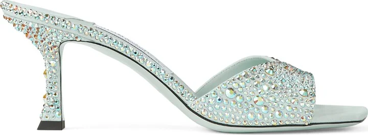 Jimmy Choo Skye 70 Leather Embellished Mules