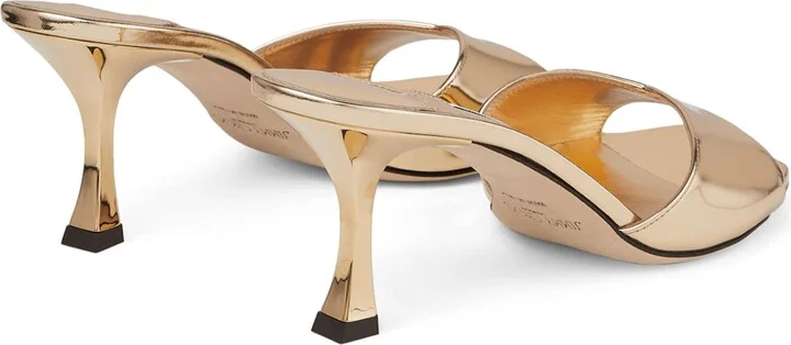 Jimmy Choo Skye 70 Metallic Leather Mules - Image 5