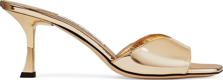 Jimmy Choo Skye 70 Metallic Leather Mules
