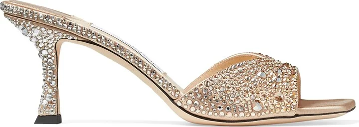 Jimmy Choo Skye 70 Rhinestone-Embellished Mules