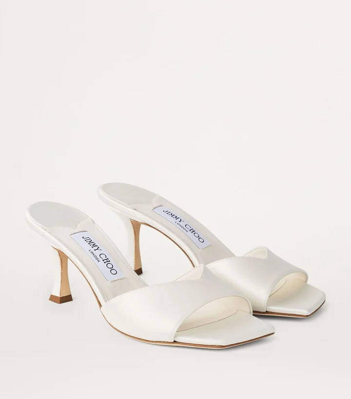 Jimmy Choo Skye 70 Satin Mules - Image 4