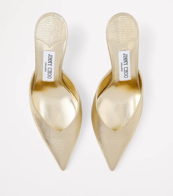 Jimmy Choo Solar 70 Leather Mules - Image 2