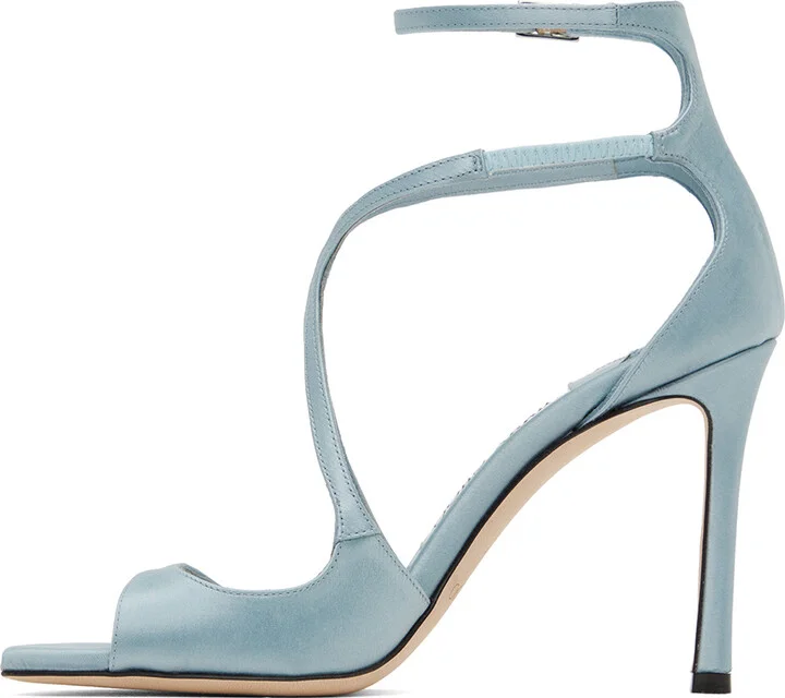 Jimmy Choo SSENSE Exclusive Blue Azia 95 Heeled Sandals - Image 3