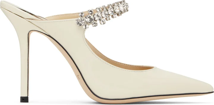 Jimmy Choo SSENSE Exclusive Off-White Bing 100 Mules