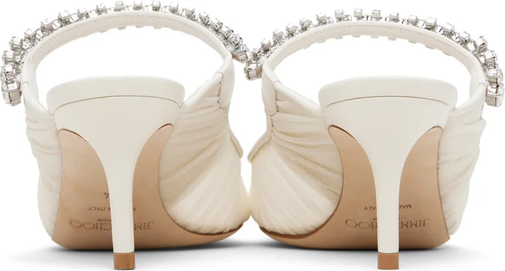 Jimmy Choo SSENSE Exclusive Off-White Bing 65 Mules - Image 2