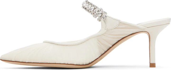 Jimmy Choo SSENSE Exclusive Off-White Bing 65 Mules - Image 3