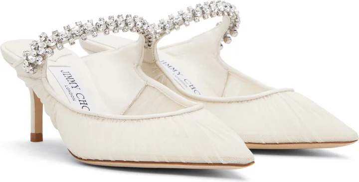 Jimmy Choo SSENSE Exclusive Off-White Bing 65 Mules - Image 4