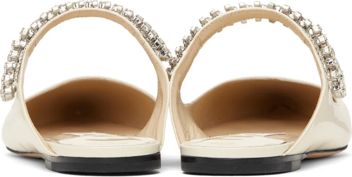 Jimmy Choo SSENSE Exclusive Off-White Bing Flat Slippers - Image 2