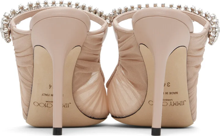 Jimmy Choo SSENSE Exclusive Pink Bing 100 Mules - Image 2