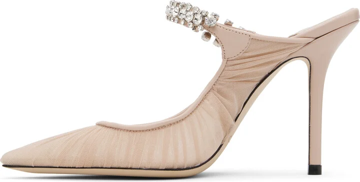 Jimmy Choo SSENSE Exclusive Pink Bing 100 Mules - Image 3