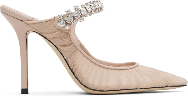 Jimmy Choo SSENSE Exclusive Pink Bing 100 Mules