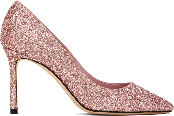 Jimmy Choo SSENSE Exclusive Pink Romy 85 Heels