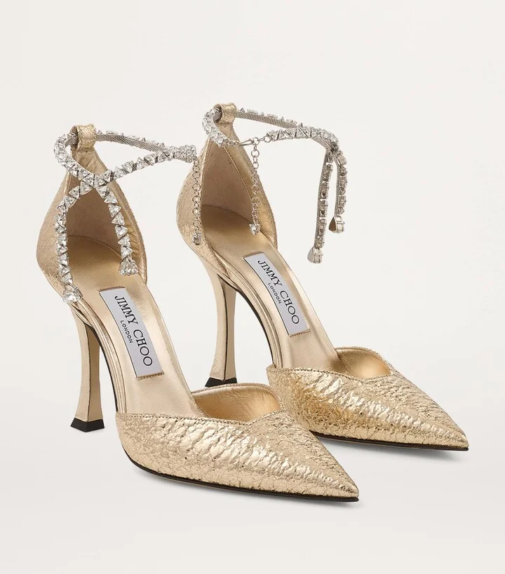 Jimmy Choo Stevie 100 Crinkled Pumps - Image 2