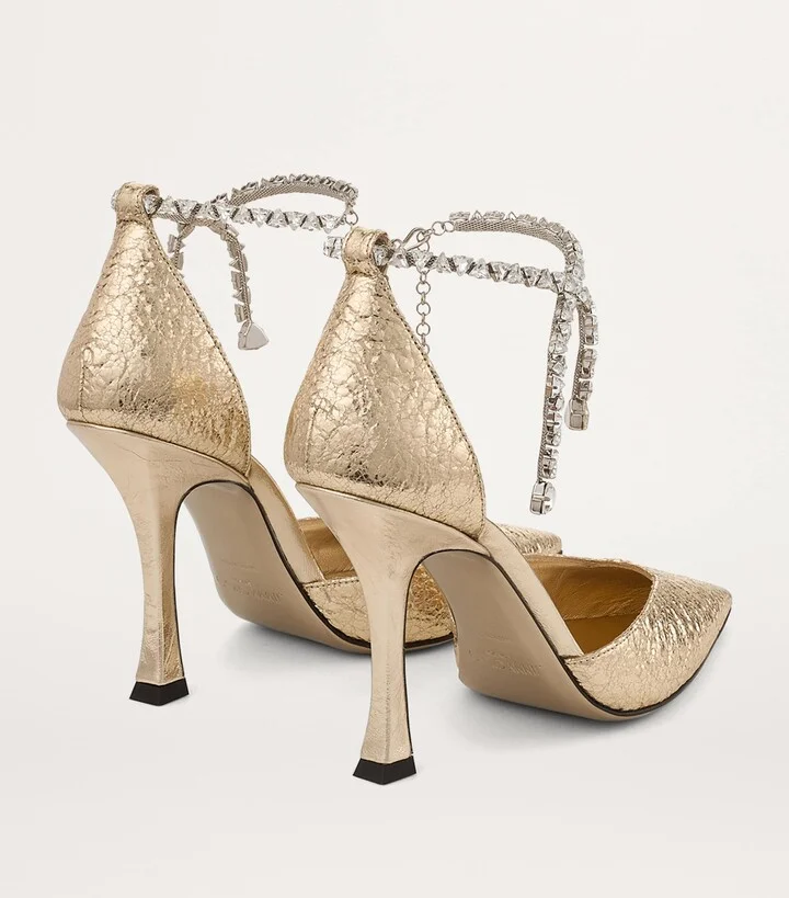 Jimmy Choo Stevie 100 Crinkled Pumps - Image 4