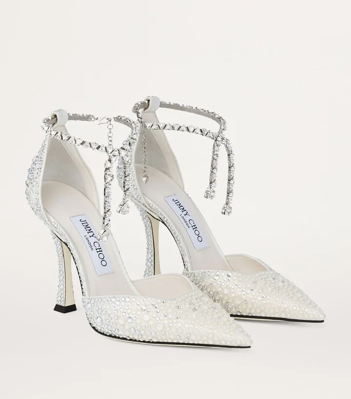 Jimmy Choo Stevie 100 Embellished Pumps - Image 5
