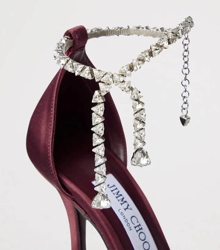 Jimmy Choo Stevie 100 Satin Pumps - Image 2