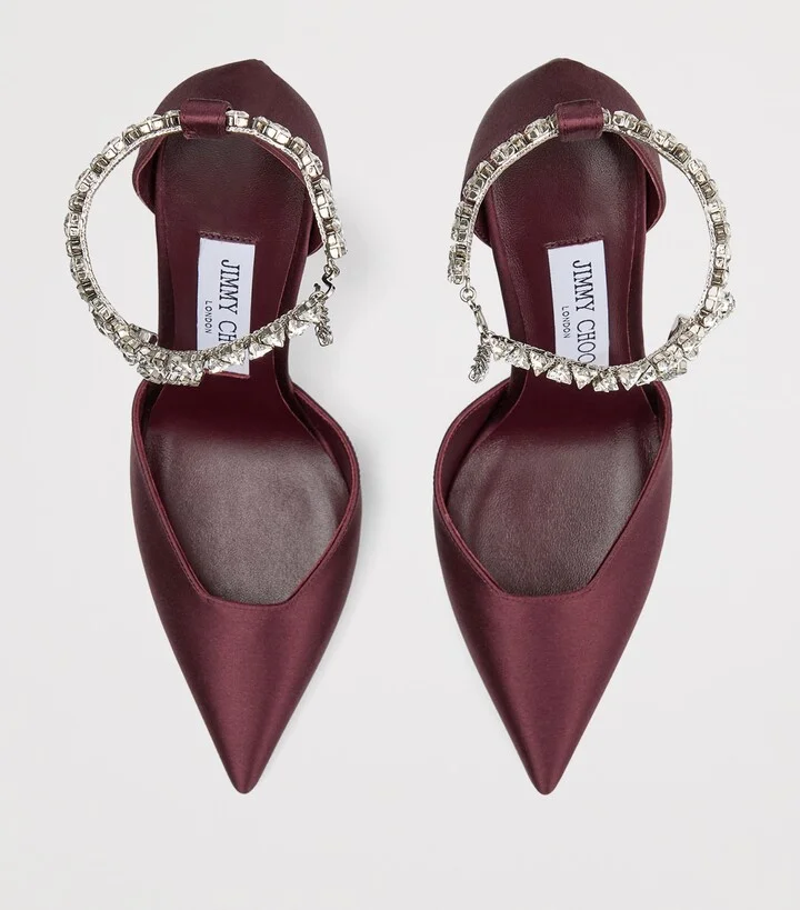 Jimmy Choo Stevie 100 Satin Pumps - Image 3