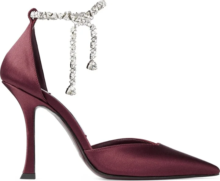 Jimmy Choo Stevie 100 Satin Pumps