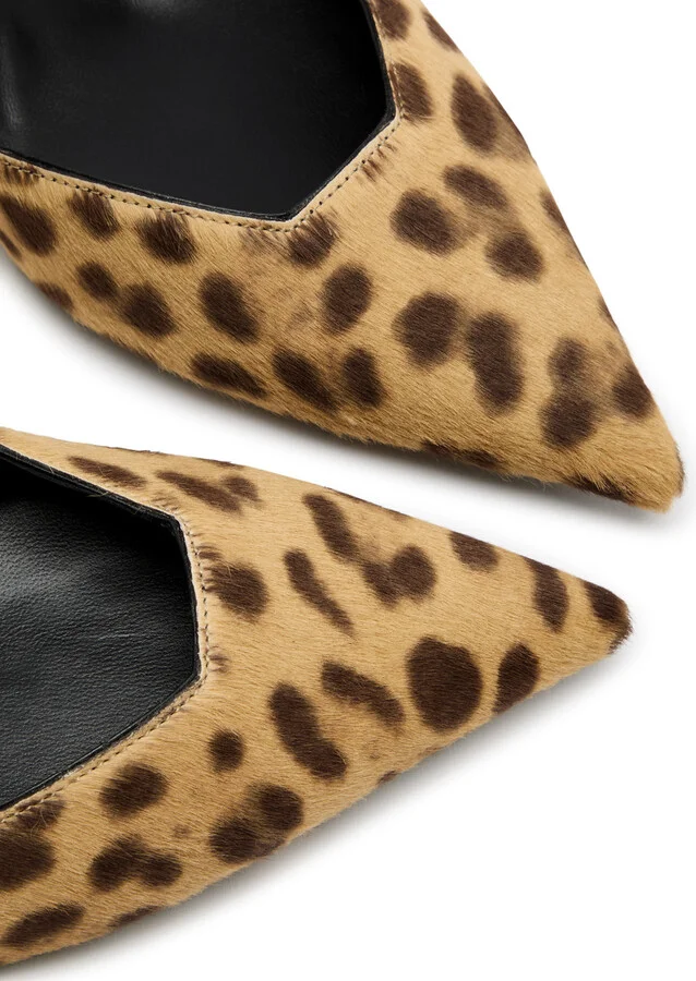 Jimmy Choo Stevie 50 Leopard-print Calf-hair Pumps - Image 3
