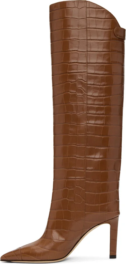 Jimmy Choo Tan Alizze 85 Boots - Image 3