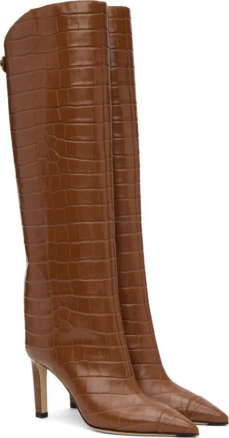 Jimmy Choo Tan Alizze 85 Boots - Image 4