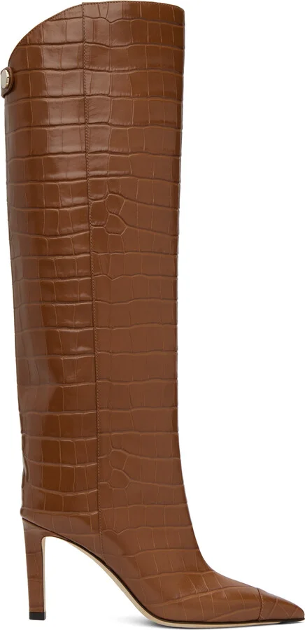 Jimmy Choo Tan Alizze 85 Boots