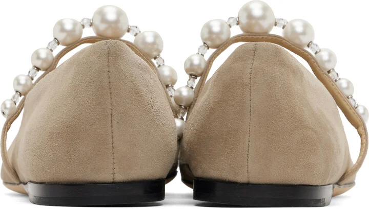 Jimmy Choo Taupe Ade Ballerina Flats - Image 2