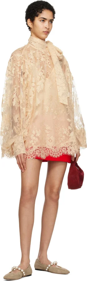 Jimmy Choo Taupe Ade Ballerina Flats - Image 5