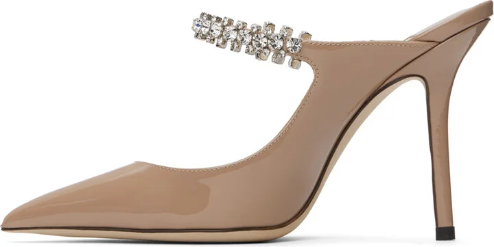 Jimmy Choo Taupe Bing 100 Heels - Image 3