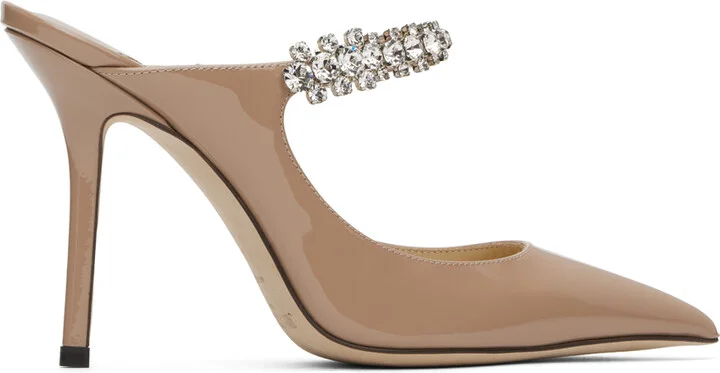Jimmy Choo Taupe Bing 100 Heels