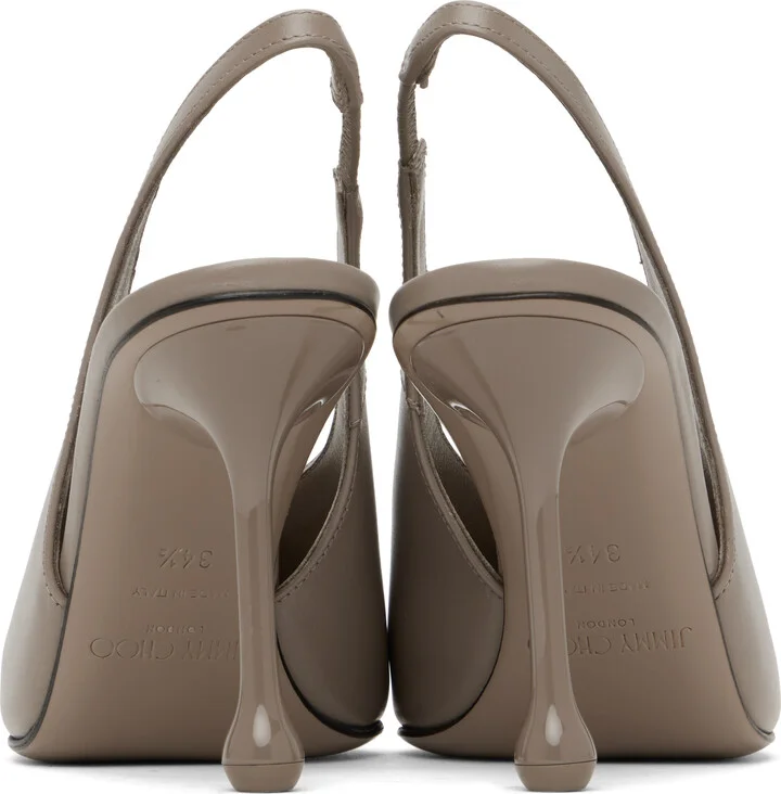 Jimmy Choo Taupe Isa 95 Heels - Image 2