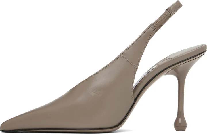 Jimmy Choo Taupe Isa 95 Heels - Image 3